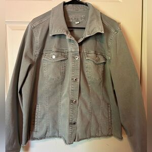 Women's Distressed look stretch Denim Jacket